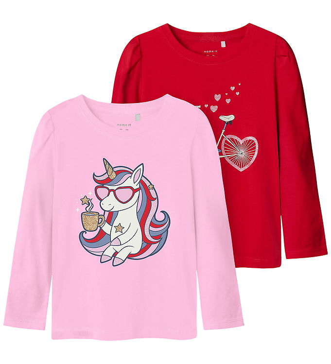 Name It Bluse – NmfKalesja – 2-pak – Pirouette/W. Tomato