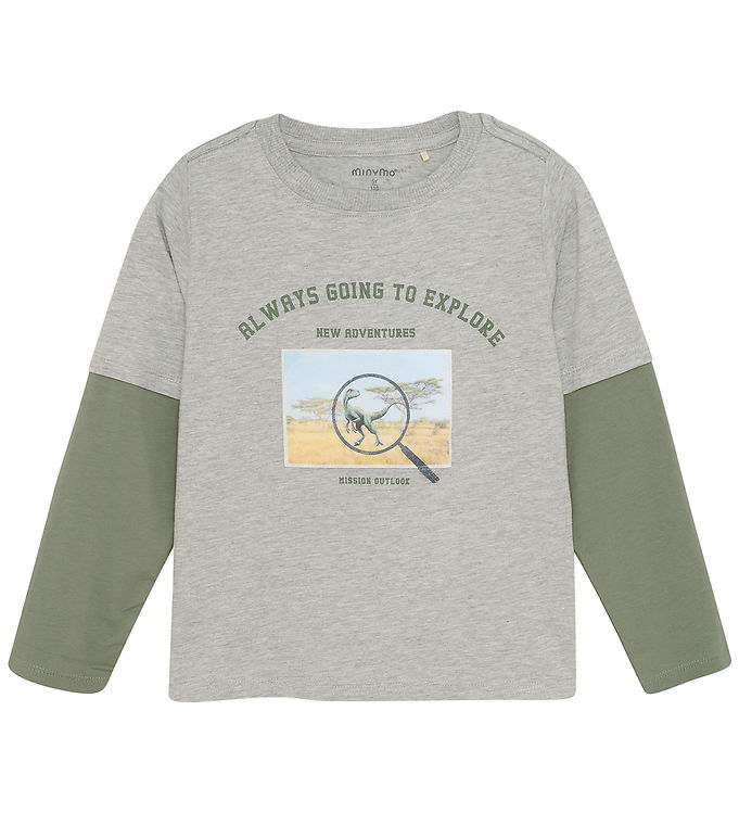 Minymo Bluse – Grey Melange