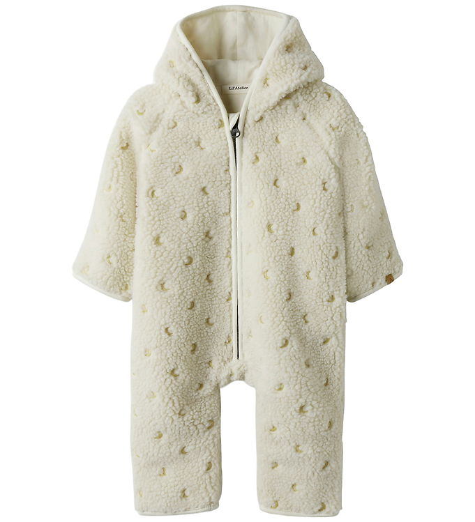 Lil Atelier Fleccedragt – Loose – NbnNalo – Turtledove/Moon Emb