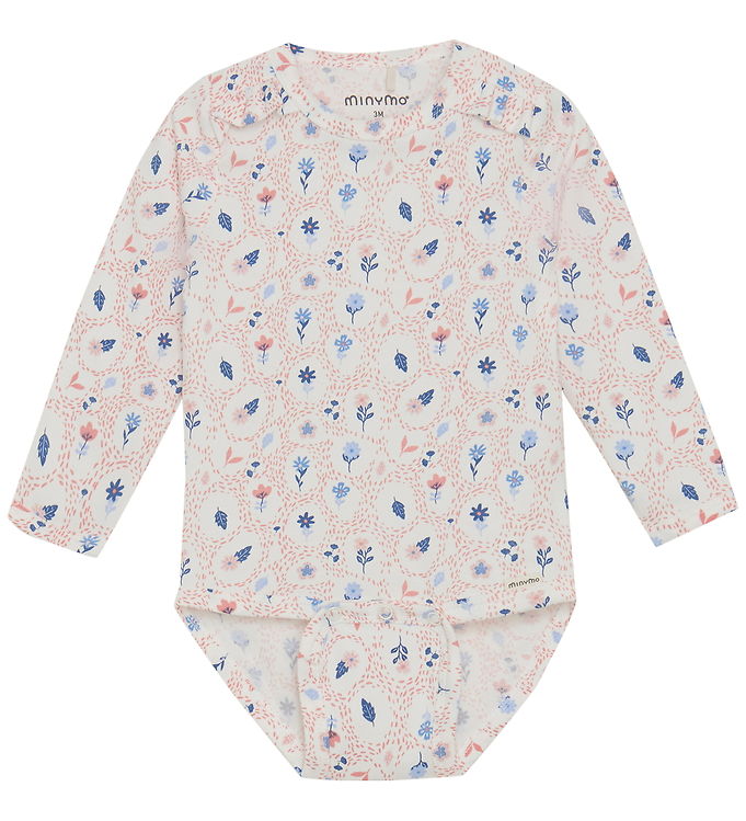 Minymo Body l/æ – AOP – Marshmellow White