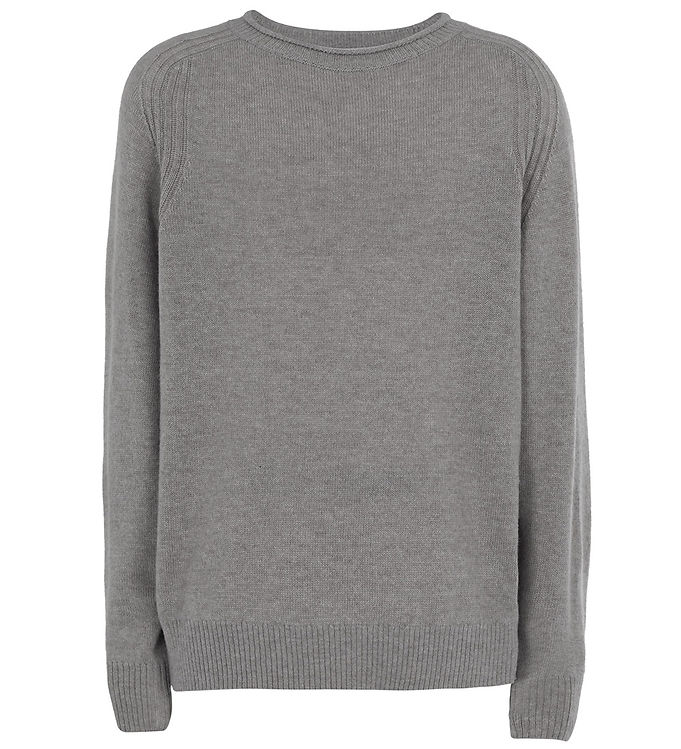 Emporio Armani Bluse - Strik - Uld - Light Grey Melange