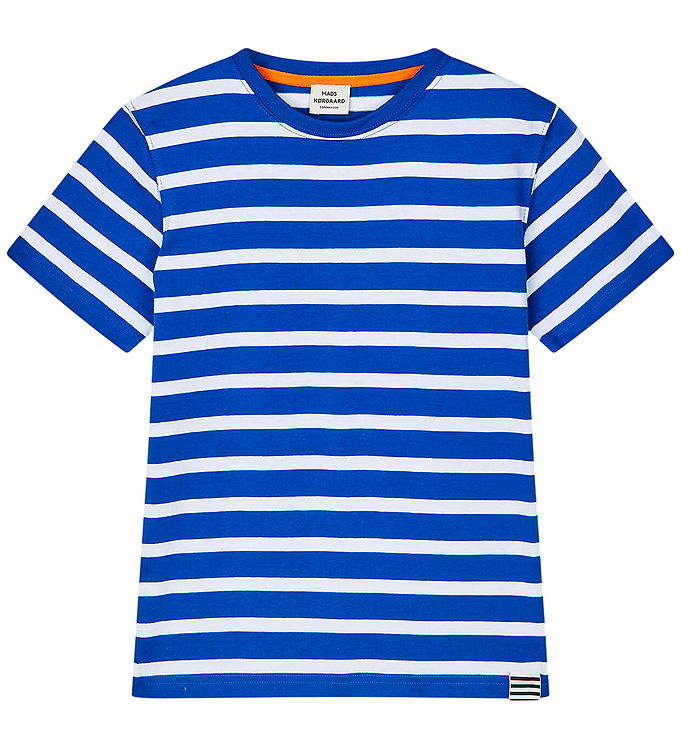 Mads Nørgaard T-shirt – Stripe Thorlino – Surf The Web/Hvid