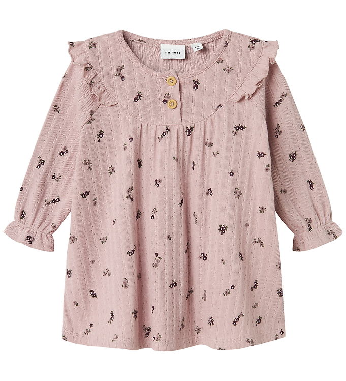 Name It Kjole – NbfLower – Burnished Lilac m. Blomster