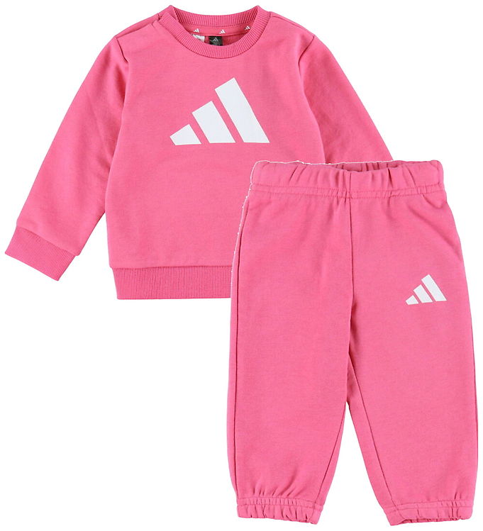 adidas Performance Sweatsæt – I BL FT JOG – Pnkfus/Hvid