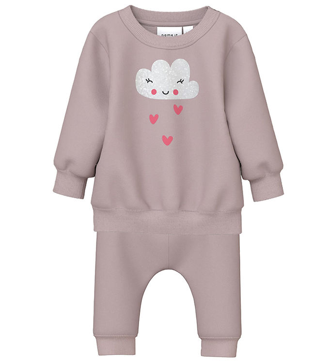 Name It Sweatsæt – NbfVrillie – Burnished Lilac/Cloud