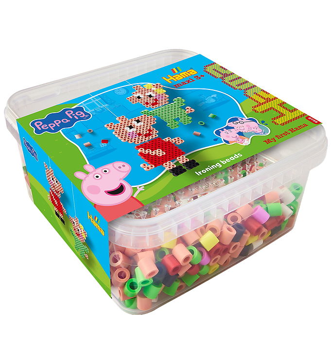 Hama Maxi Perler – Gurli Gris + Lillesøster Evie – 900 Stk.