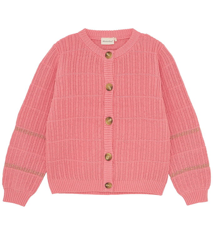 Minymo Cardigan - Strik - Strawberry Ice