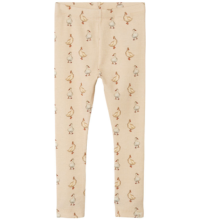 Lil’ Atelier leggins – Rib – NmfGavo – Sand Dollar/Duck
