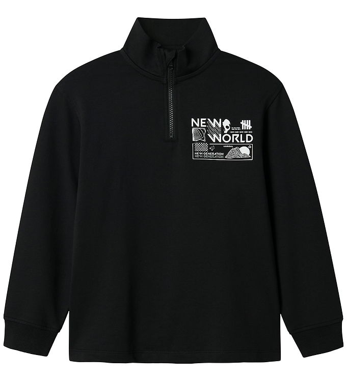 Name It Sweatshirt – Half Zip – NkmKimba – Sort