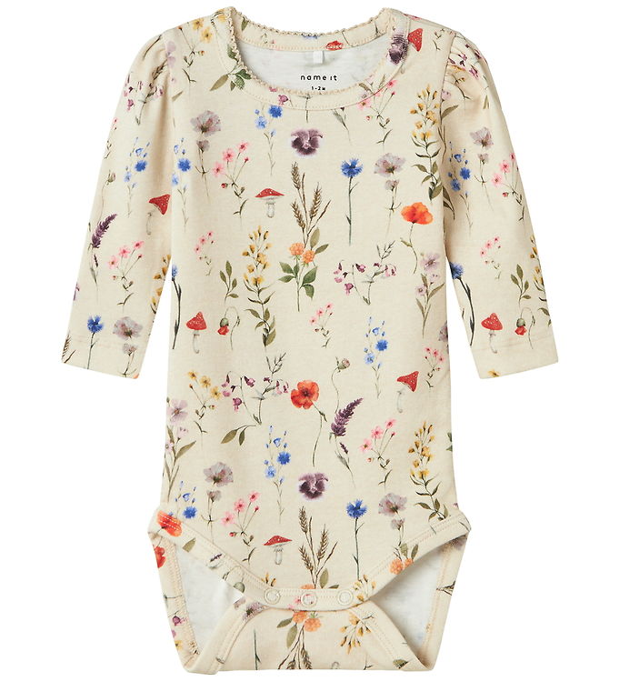Name it Body l/æ – NbfLuxa – Peyote Melange m. Blomster