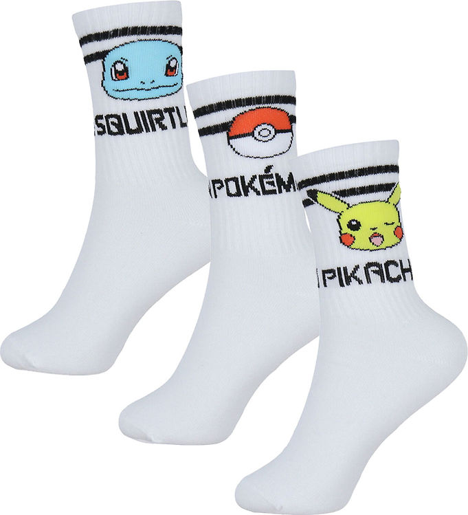 Name It Strømper – 3-Pak – Pokemon – NkmMilton – Bright White/3P