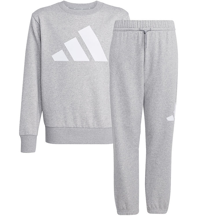 adidas Performance Sweatsæt - J BL Jog - Mgreyh/White