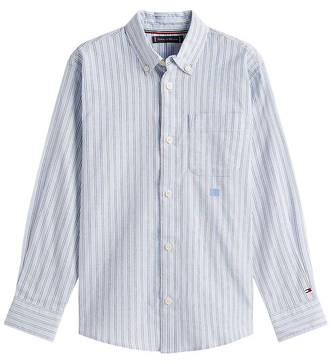 Tommy Hilfiger Skjorte – Multi Stripe – Breezy Blue
