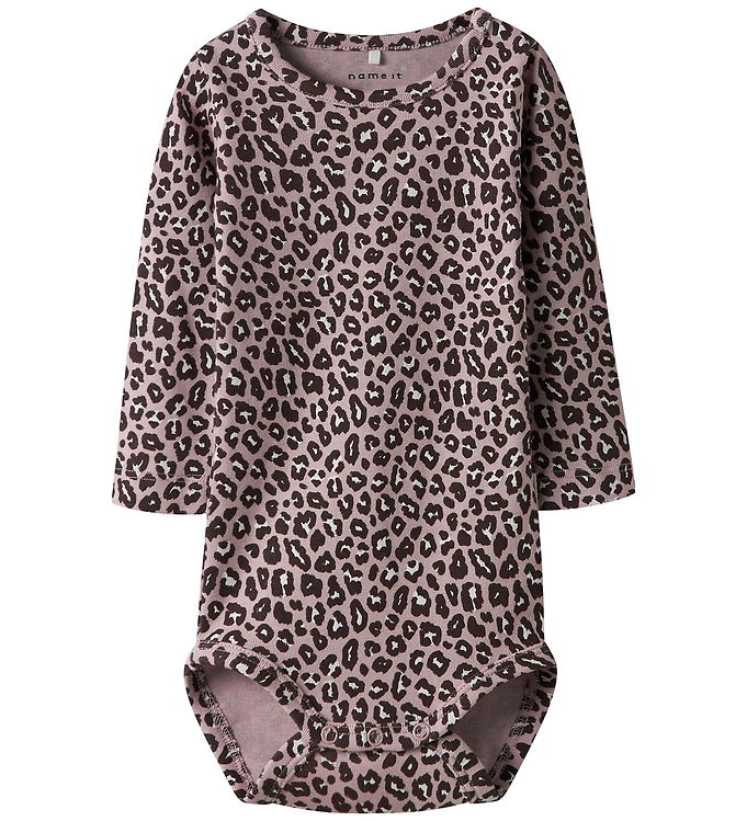 Name it Body l/æ – NbfLeoana – Burnished Lilac m. Leopardprint