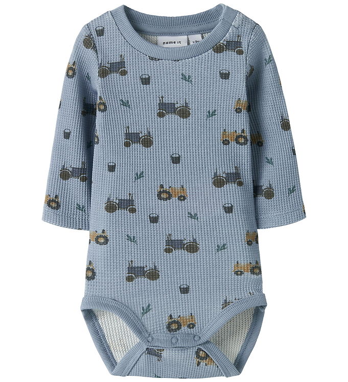 Name it Body l/æ – Vaflet – NbmLactor – Dusty Blue m. Print