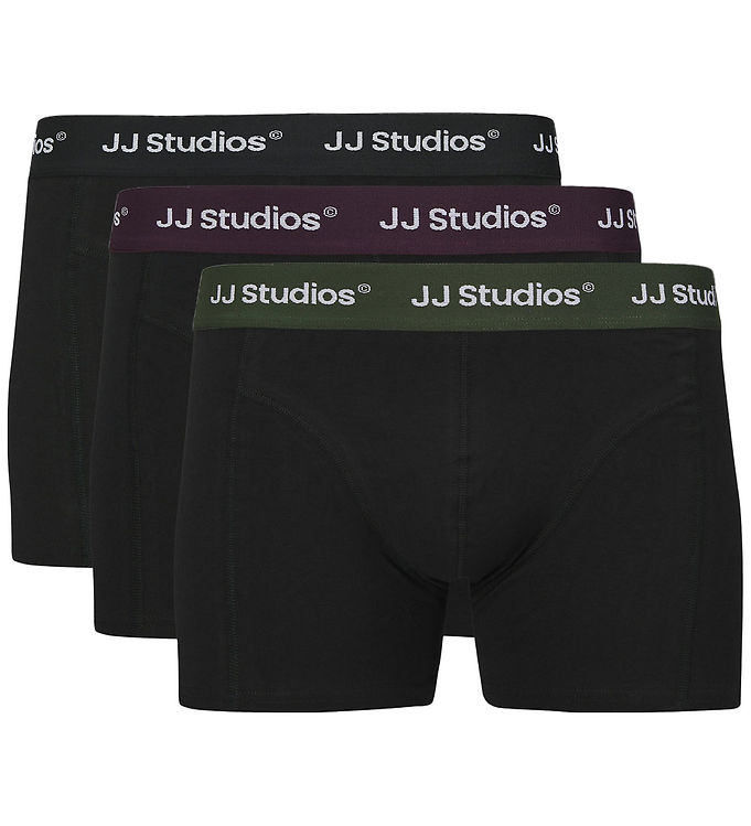 Jack og Jones Boxershorts – 3-pak – JacSoho – Black / Plum Perfec