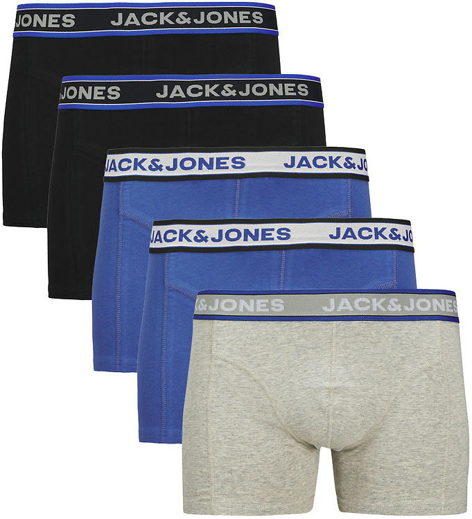 Jack og Jones Boxershorts – 5-Pak – JacChristian – Black/Light Gr