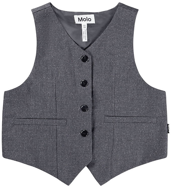 Molo Vest – Hollie – Grey Silver Check