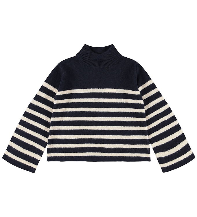 Molo Bluse - Strik - Govina - Blue Cream