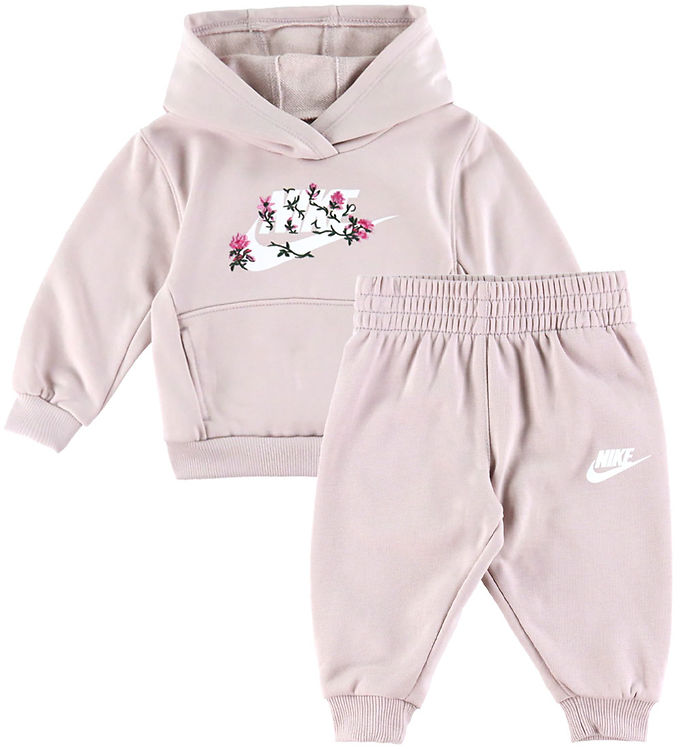 Nike Sweatsæt - Hættetrøje/Sweatpants - Platinum Violet