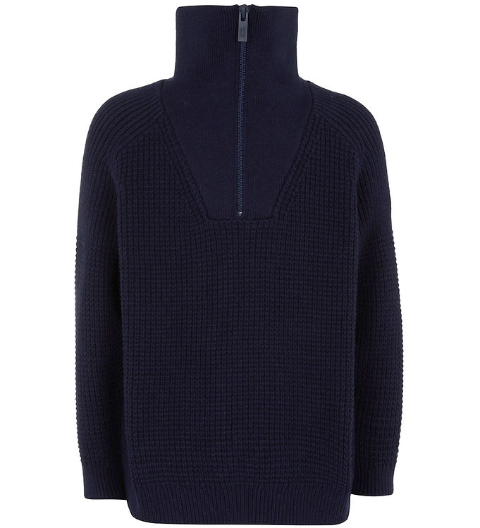 Emporio Armani Bluse m. Lynlås - Strik - Navy
