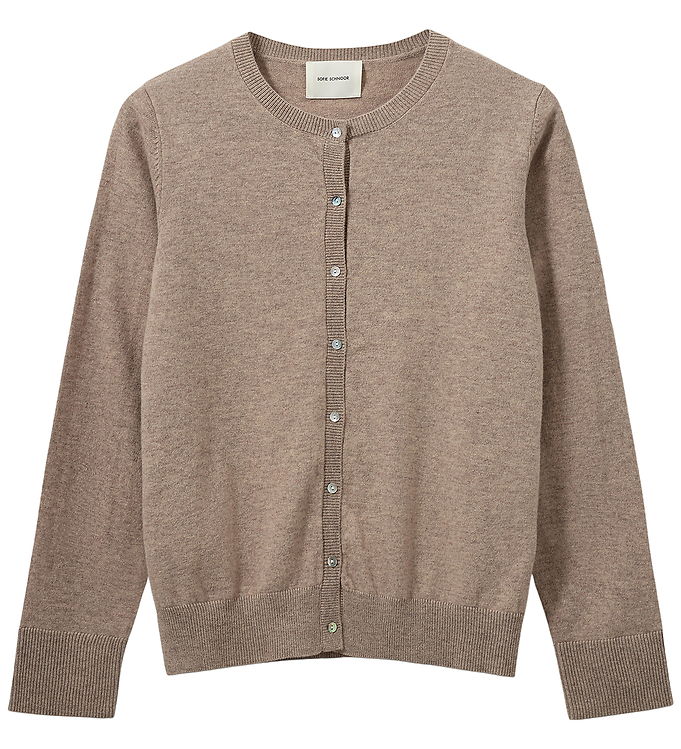 Sofie Schnoor Cardigan - Strik - Uld - Cissesy - Brown Melange