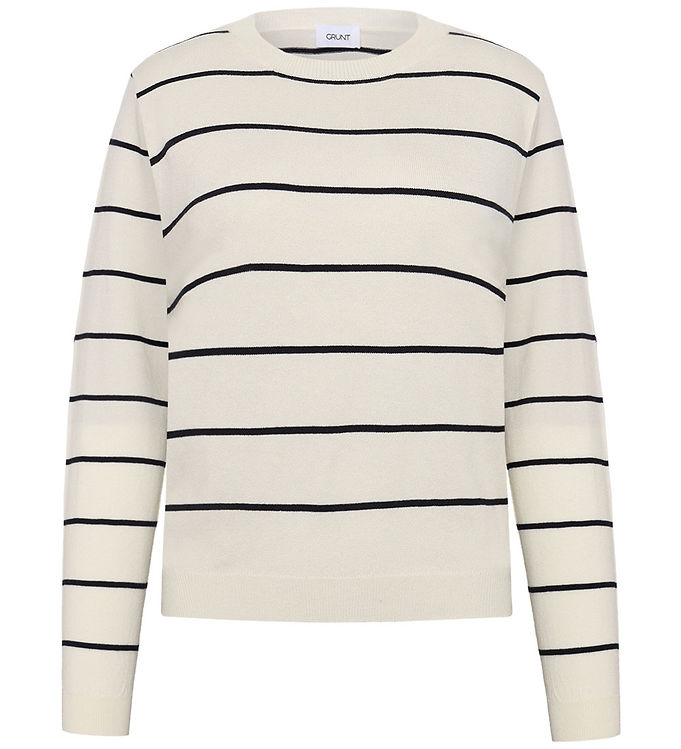 Grunt Bluse - Strik - GrFerro - Off White Stripe