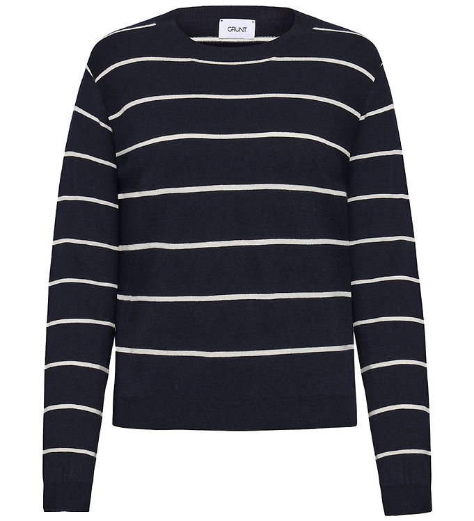 Grunt Bluse - Strik - GrFerro - Navy Stripe