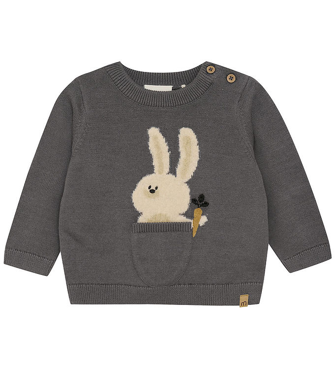 Minymo Bluse Knit - Dark Gull Grey