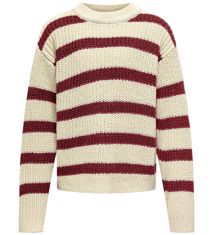 Kids Only Bluse - Strik - Noos - KogJusty - Eggnog/Cabernet