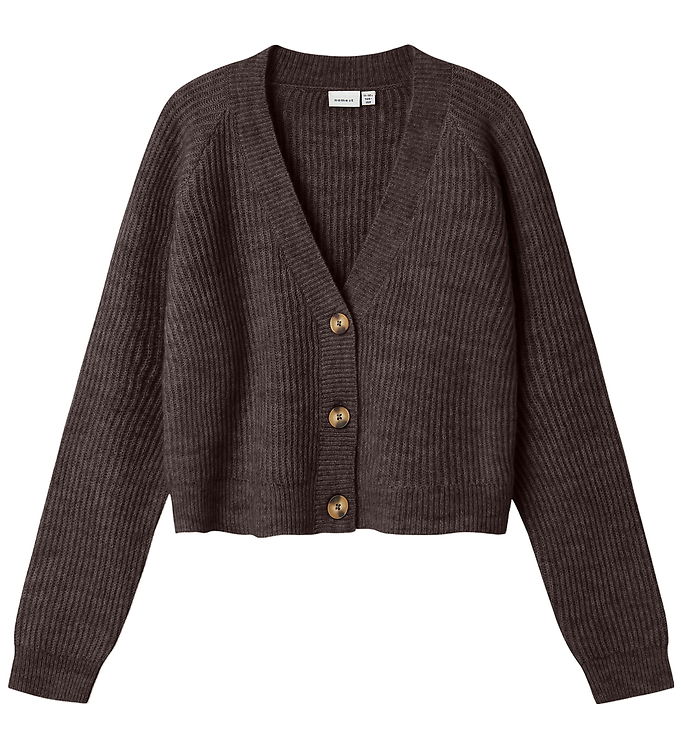 Name It Cardigan - Noos - Strik - NkfHolly - Seal Brown