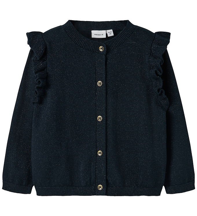 Name It Cardigan - Noos - Strik m. Glitter - NmfAbinne -Dark Sap