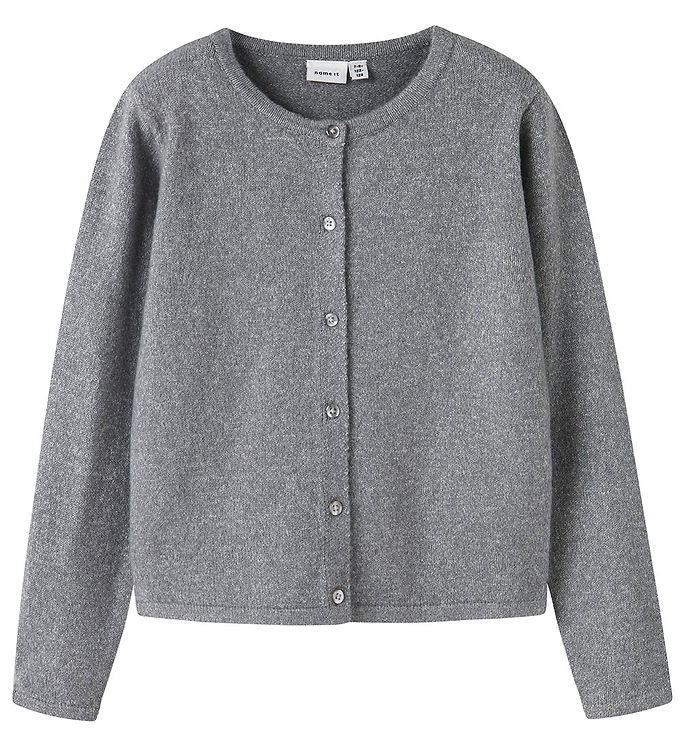 Name It Cardigan - Noos - Strik - NkfSaluna - Grey Melange