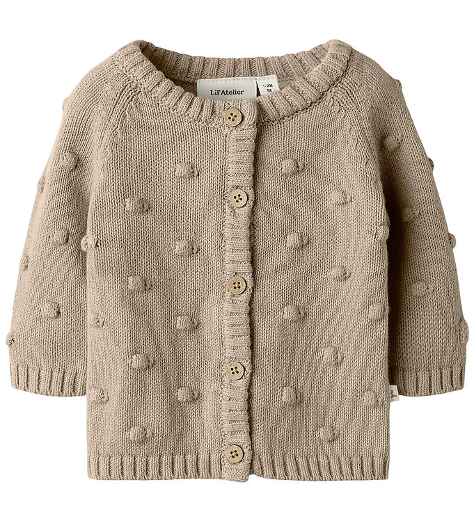 Lil' Atelier Cardigan - Strik - NbfEmlen - Oxford Tan