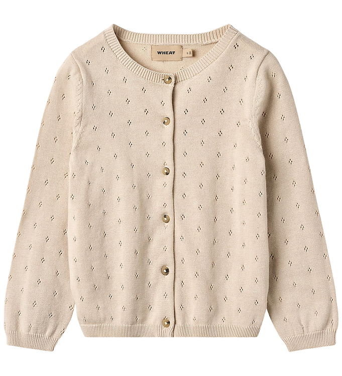Wheat Cardigan - Strik - Maia - Off White m. Hulmønster