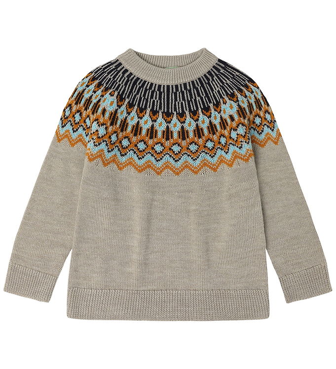 FUB Bluse - Strik - Uld - Oat Melange