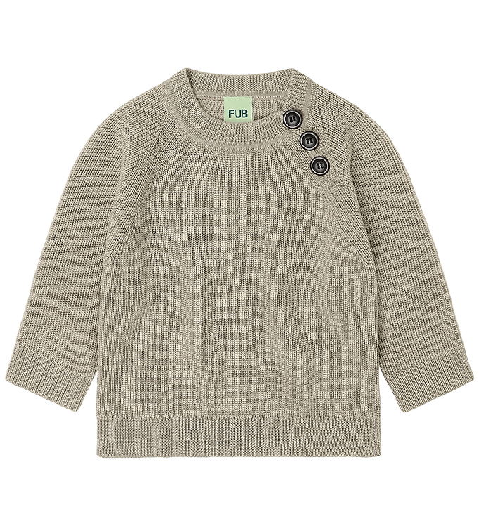 FUB Bluse - Strik - Uld - Oat Melange