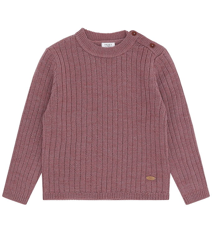 Hust and Claire Bluse - Strik - HCPil Wool Rib - Pale Mauve