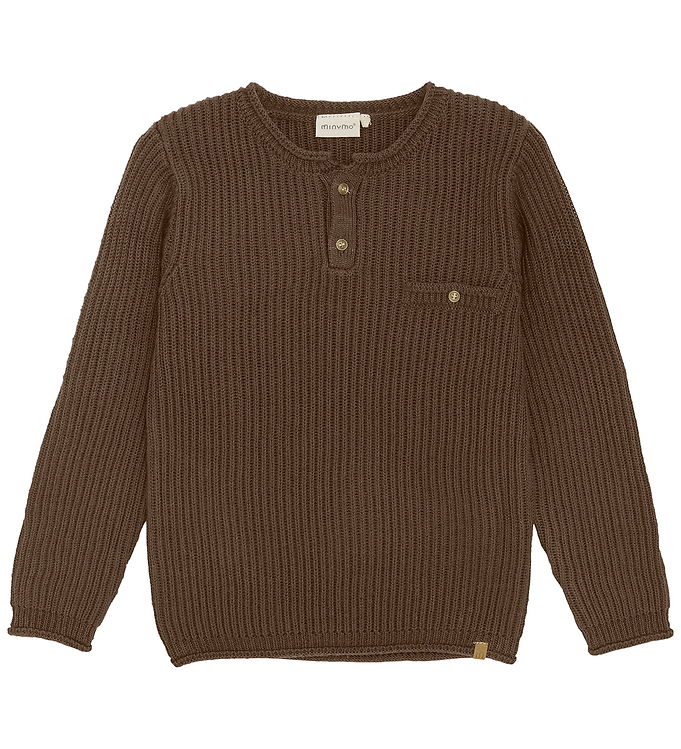 Minymo Bluse - Strik - Chocolate Chip