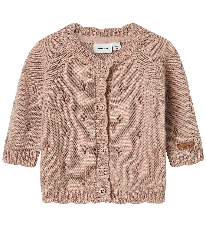 Name It Cardigan - Uld - Strik - NbfWrilla - Shadow Gray