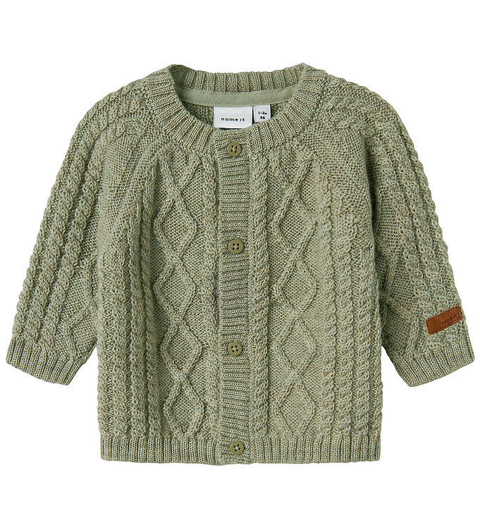 Name It Cardigan - Uld - Strik - NbmWrilla - Dried Sage