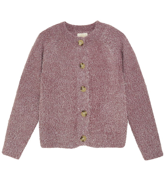 Creamie Cardigan - Strik - Glitter - Crushed Berry