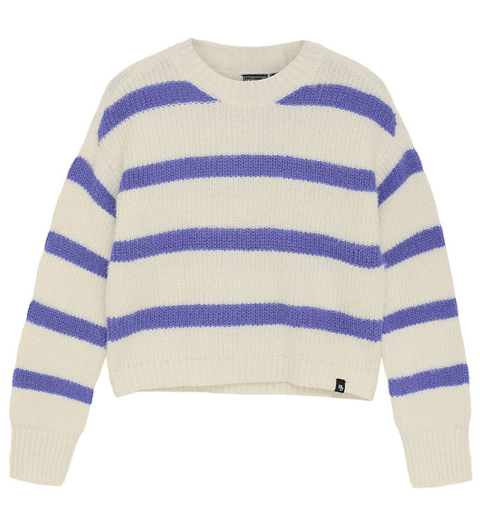 Indian Blue Jeans Bluse - Strik - Cloud/Blåstribet