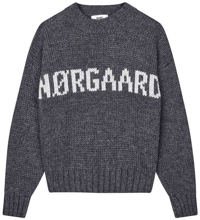 Mads Nørgaard Bluse - Strik - Charcoal Melange/Nature Melange