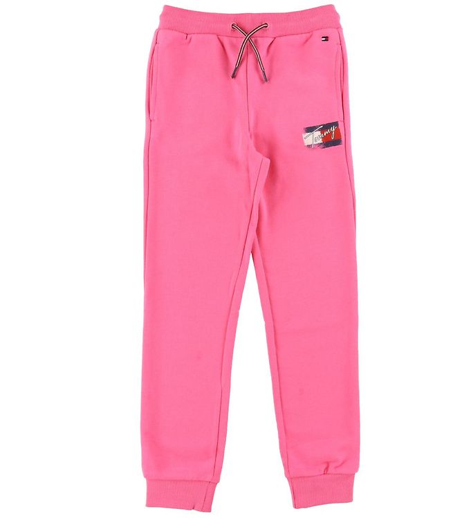 #2 - Tommy Hilfiger Sweatpants - Flag Print - Exotic Pink