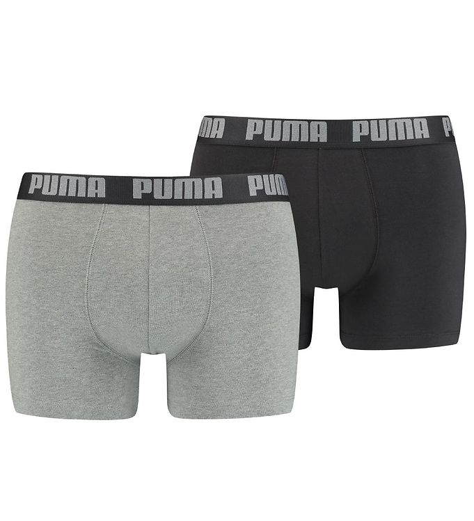 #2 - Puma Boxershorts - Basic - 2-pak - Mørk Grå/Sort