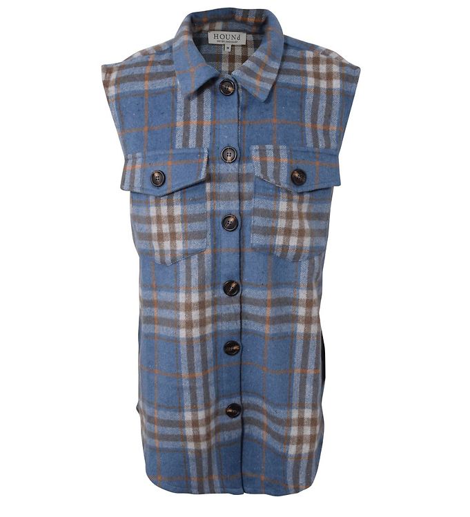 6: Hound Vest - Plaid - Blå m. Tern