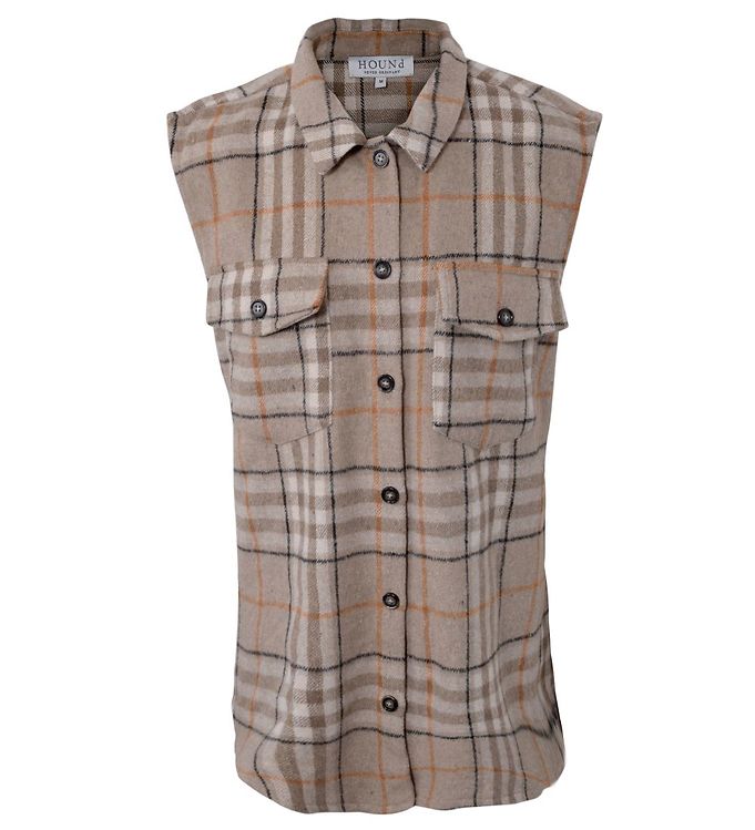 9: Hound Vest - Plaid - Sand m. Tern