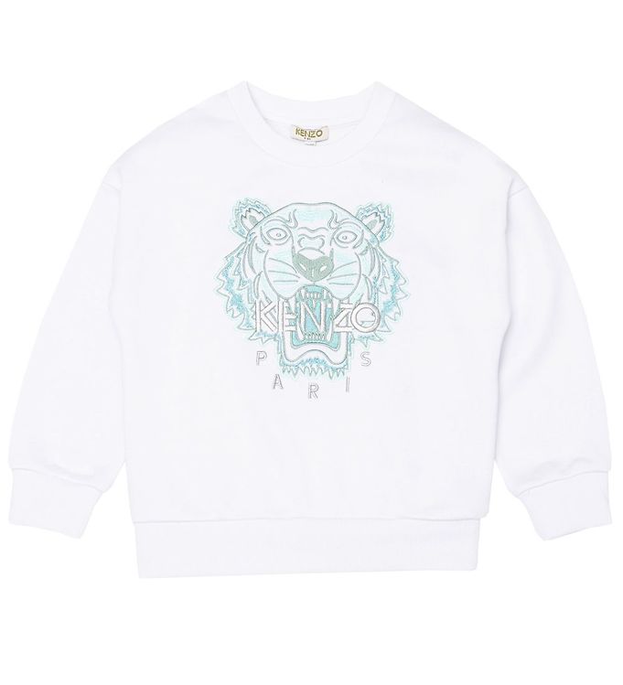 8: Kenzo Sweatshirt - Hvid/Sølv m. Tiger