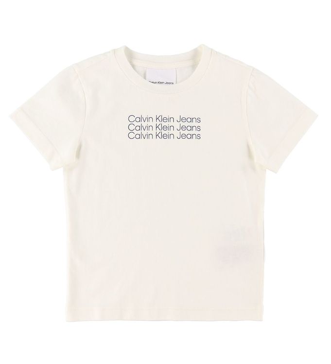 Calvin Klein T-shirt - Reg - Greige/Navy